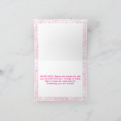 ピンクドーナツと振りかける誕生日ガールサンキュー サンキューカード (内部)