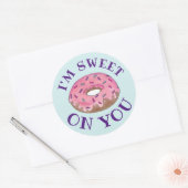 ピンクドーナツのグルメラブ ラウンドシール (封筒)