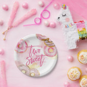 ピンクドーナツスウィートドーナツ2nd誕生日 ペーパープレート (パーティー)