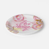 ピンクドーナツスウィートドーナツ2nd誕生日 ペーパープレート (アングル)