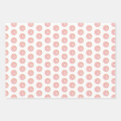 ピンクドーナツデザイン ラッピングペーパーシート (正面)