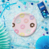 ピンクドーナツパーティープレート ペーパープレート (パーティー)