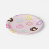 ピンクドーナツパーティープレート ペーパープレート (アングル)