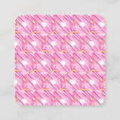 ピンクドーナツベーカリーデザートスモールビジネス スクエア名刺 (裏面)