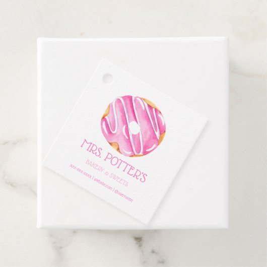 ピンクドーナツベーカリーデザートスモールビジネス フェイバータグ (インサイチュ)