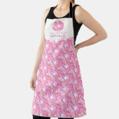 ピンクドーナツベーカリーデザーパーソナライズされたト エプロン (インサイチュ)