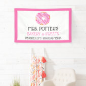 ピンクドーナツベーカリードーナツプロモーションドーナツ 横断幕 (インサイチュ)