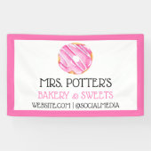 ピンクドーナツベーカリードーナツプロモーションドーナツ 横断幕 (横)