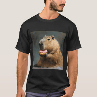 ピンクドーナツ付きカピバラ Tシャツ