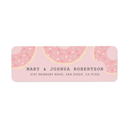 ピンクドーナツ住所 シール (正面)
