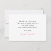 ピンクドーナツ感謝していよ ノートカード (裏面)