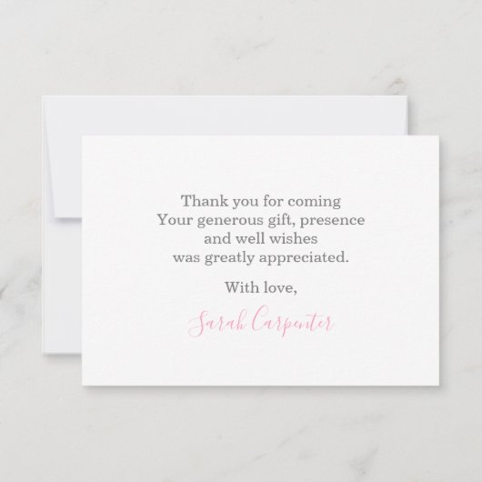 ピンクドーナツ感謝していよ ノートカード (裏面)