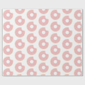 ピンクドーナツ模様のラッピング紙 ラッピングペーパー (フラット)