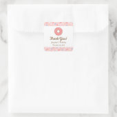 ピンクドーナツ誕生日シール スクエアシール (バッグ)