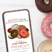 ピンクドーナツ誕生日パーティー 招待状