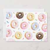 ピンクドーナツ誕生日写真サンキューカード サンキューカード (裏面)