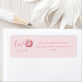 ピンクドーナツ誕生日 ラベル (インサイチュ)