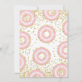 ピンクドーナツ オー ベイビーズ ツインガールズ ベイビーシャワー 招待状 (裏面)