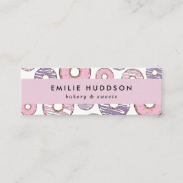 ピンクドーナツ、パープルドーナツ、ケーキ屋、ペストリーショップ スキニー名刺