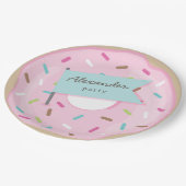 ピンクドーナツ ペーパープレート (アングル)