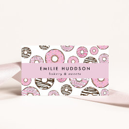 ピンクドーナツ、ホワイトドーナツ、ケーキショップ、ペストリーショップ 名刺