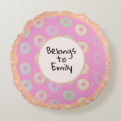 ピンクドーナツTouch丸枕  ラウンドクッション (正面)