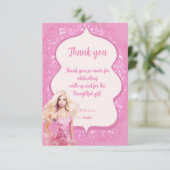 ピンクドールガールバースデーパーティー サンキューカード (スタンド正面)