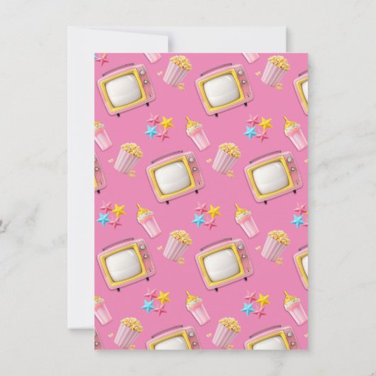 ピンクドールトイズスランバースリープバーバースデーパーティー 招待状 (裏面)