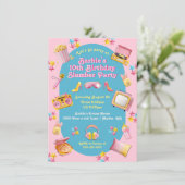 ピンクドールトイズスランバースリープバーバースデーパーティー 招待状 (スタンド正面)