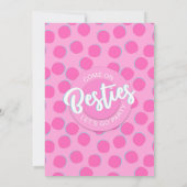 ピンクドールパーティー　女の子の誕生日 招待状 (裏面)