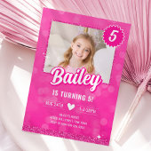 ピンクドール ファッション パーティー 誕生日招待状 招待状