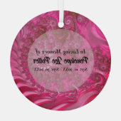 ピンクナウティラスのフラクタル記念記念サンキャッチャー ガラスオーナメント (裏面)