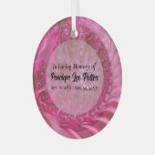 ピンクナウティラスのフラクタル記念記念サンキャッチャー ガラスオーナメント (正面左)