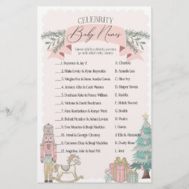 ピンクナッツクラッカー有名人赤ちゃん名シャワーゲーム