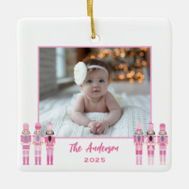 ピンクナツクラッカーオーナメント セラミックオーナメント