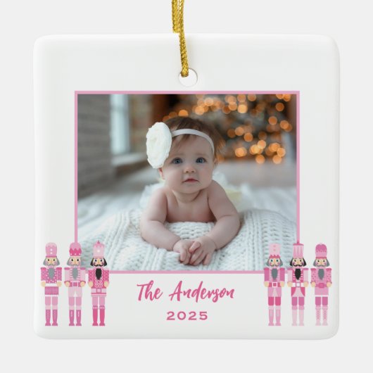 ピンクナツクラッカーオーナメント セラミックオーナメント (正面)