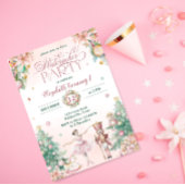 ピンクナツクラッカーガールズバースデーパーティー 招待状