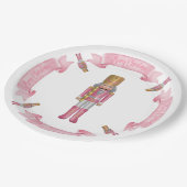 ピンクナツクラッカークリスマス紙プレート ペーパープレート (アングル)