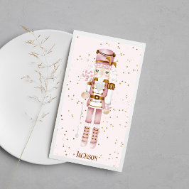 ピンクナツクラッカーゲストタオル