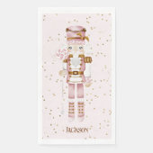 ピンクナツクラッカーゲストタオル (正面)