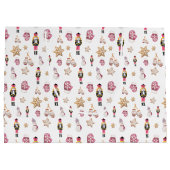 ピンクナツクラッカーシュガーランドウォーターパーソナライズされたカラー ラージペーパーバッグ (裏面)