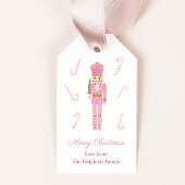 ピンクナツクラッカーバレエ玩具兵士ハッピーホリデー ギフトタグ