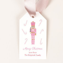ピンクナツクラッカーバレエ玩具兵士ハッピーホリデー ギフトタグ