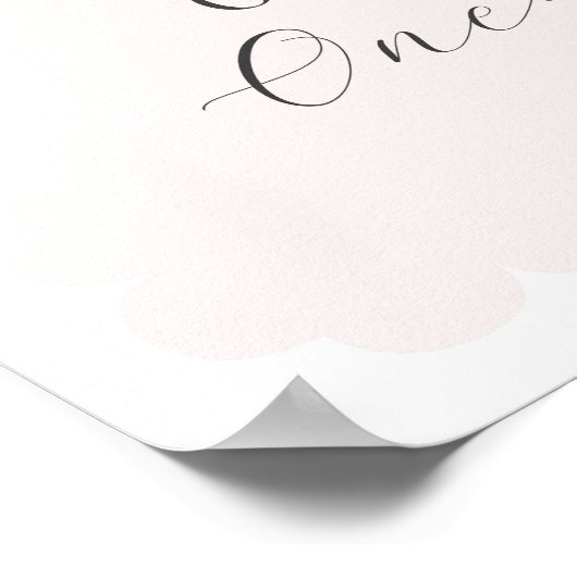 ピンクナツクラッカーバレエ第1誕生日ウェルカムサイン ポスター (角)