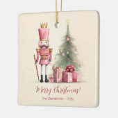 ピンクナツクラッカーヴィンテージクリスマスオーナメント セラミックオーナメント (左)