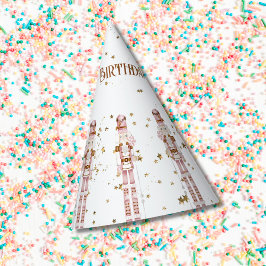 ピンクナツクラッカー冬の誕生日パーティーハット パーティーハット