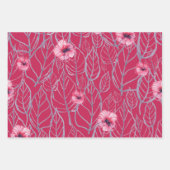 ピンクナビ青ラッピング紙フラットシートセット3 ラッピングペーパーシート (正面3)