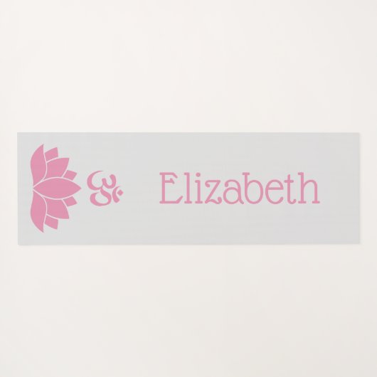 ピンクナマステオムロータスフラワーゼンヨガマット ヨガマット (裏面(横))