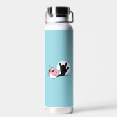 ピンクナルファルASL愛する – ろう文化デザイン ウォーターボトル (背面)