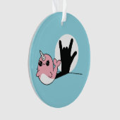 ピンクナルファルASL愛する – ろう文化デザイン オーナメント (正面)